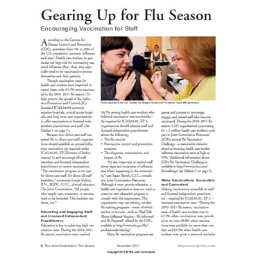 Gearing Up for Flu Season