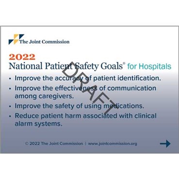 2022 National Patient Safety Goals for Hospitals badge buddies